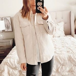 Abercrombie & Fitch Cream Shacket